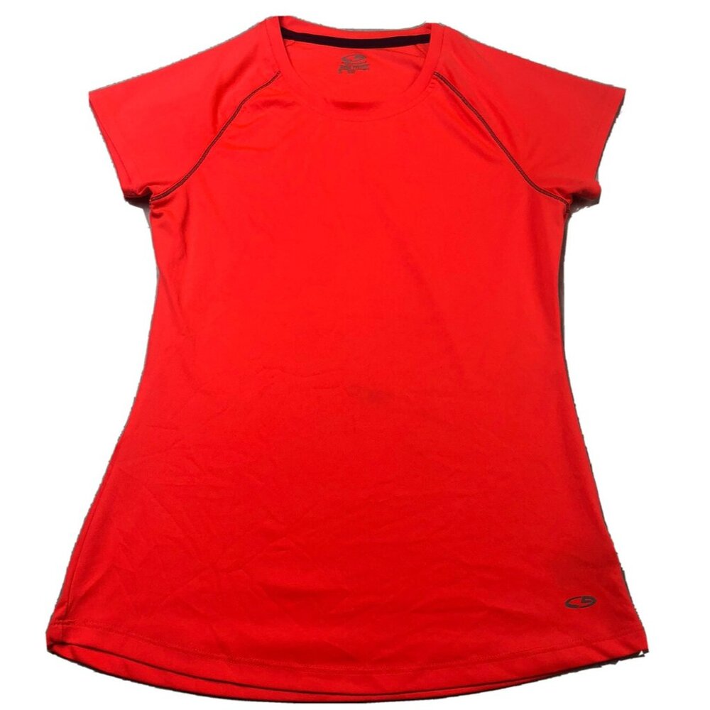 C9 by Champion Womens Short Sleeve Tech Tee  Semi Fitted Size Small Fluorescent